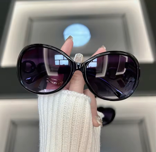 Y2K Baddie in Black Sunglasses
